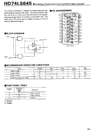 Datasheet HD74LS645 manufacturer Hitachi